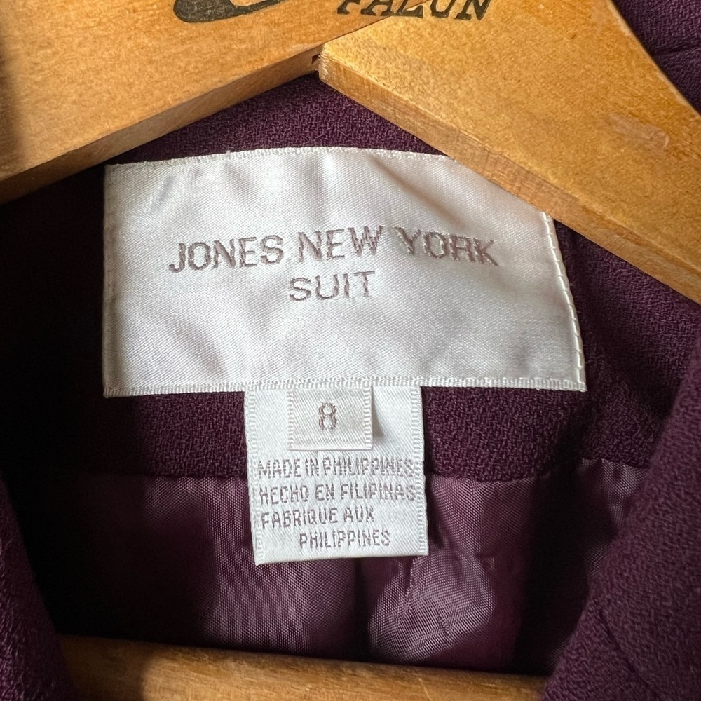 2 pcs Jones New York suit skirt jacket 8 blazer wool pleated midi - Picture 14 of 14